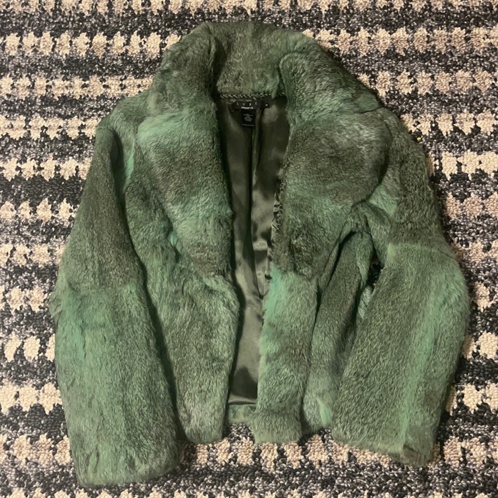 Arden B Green Fur Coat